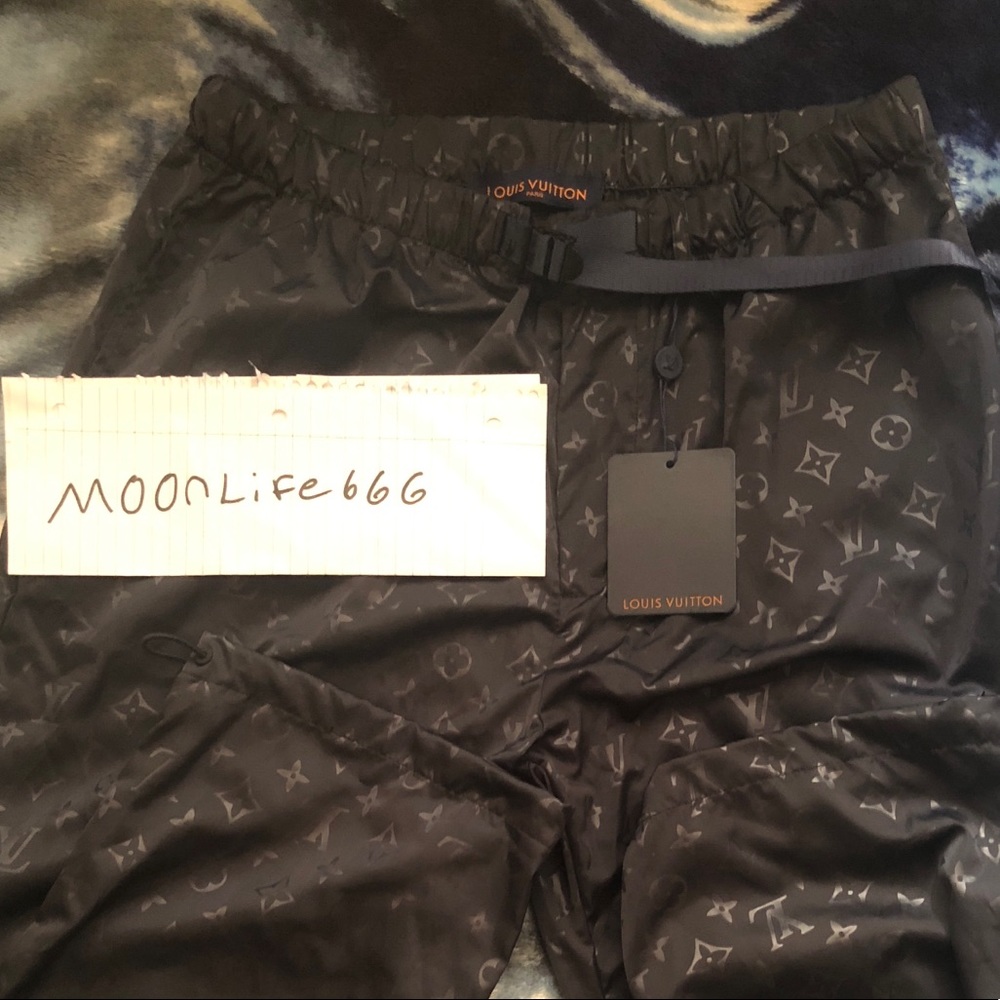 LV satin track pants size M